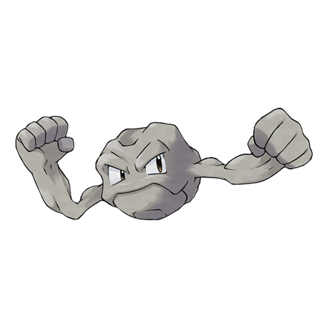Official Geodude artwork - cute Geodude Pokémon card collector guide