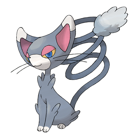 Official Glameow artwork - cute Glameow Pokémon card collector guide