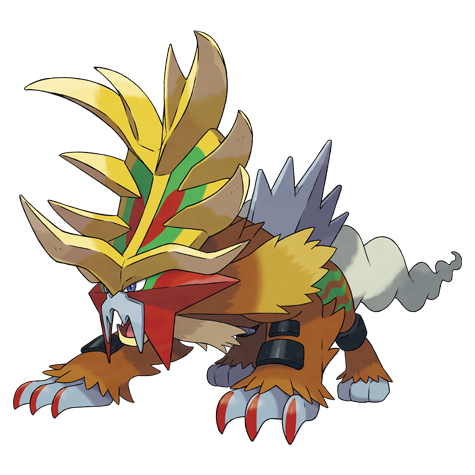 Official Gouging Fire artwork - cute Gouging Fire Pokémon card collector guide