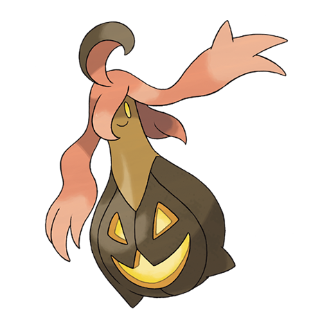 Official Gourgeist artwork - cute Gourgeist Pokémon card collector guide