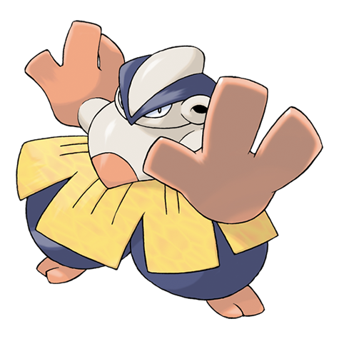 Official Hariyama artwork - cute Hariyama Pokémon card collector guide