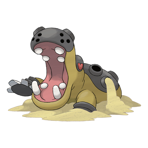 Official Hippowdon artwork - cute Hippowdon Pokémon card collector guide