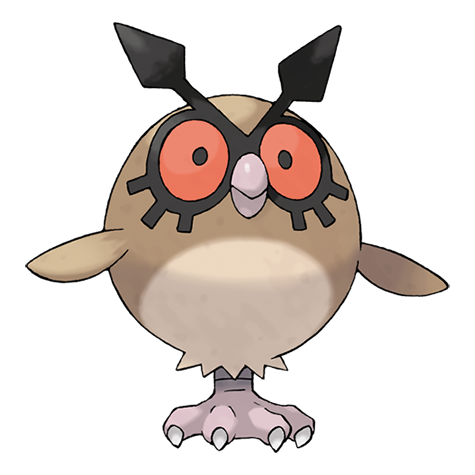 Official Hoothoot artwork - cute Hoothoot Pokémon card collector guide