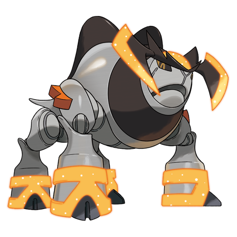 Official Iron Boulder artwork - cute Iron Boulder Pokémon card collector guide