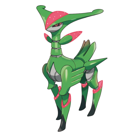 Official Iron Leaves artwork - cute Iron Leaves Pokémon card collector guide