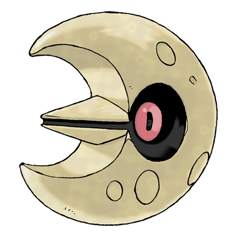 Official Lunatone artwork - cute Lunatone Pokémon card collector guide
