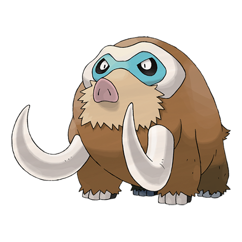 Official Mamoswine artwork - cute Mamoswine Pokémon card collector guide