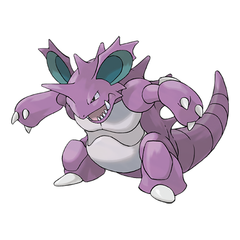 Official Nidoking artwork - cute Nidoking Pokémon card collector guide