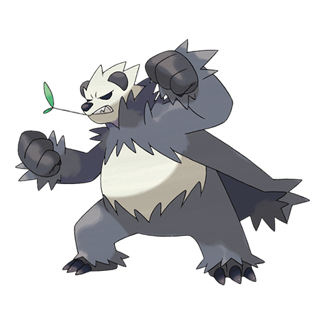 Official Pangoro artwork - cute Pangoro Pokémon card collector guide