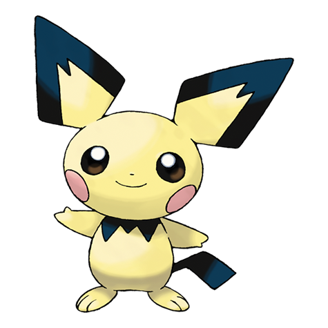 Official Pichu artwork - cute Pichu Pokémon card collector guide