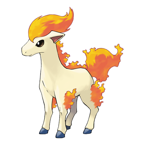 Official Ponyta artwork - cute Ponyta Pokémon card collector guide