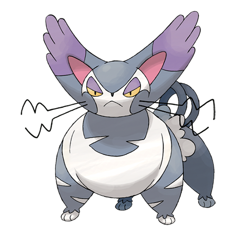 Official Purugly artwork - cute Purugly Pokémon card collector guide