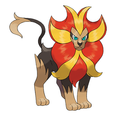 Official Pyroar artwork - cute Pyroar Pokémon card collector guide