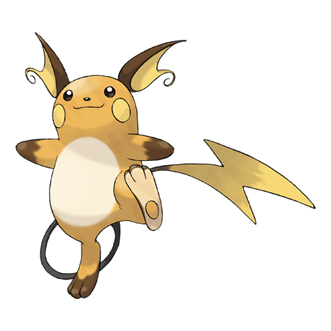 Official Raichu artwork - cute Raichu Pokémon card collector guide