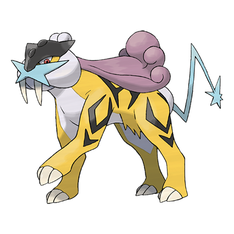 Official Raikou artwork - cute Raikou Pokémon card collector guide