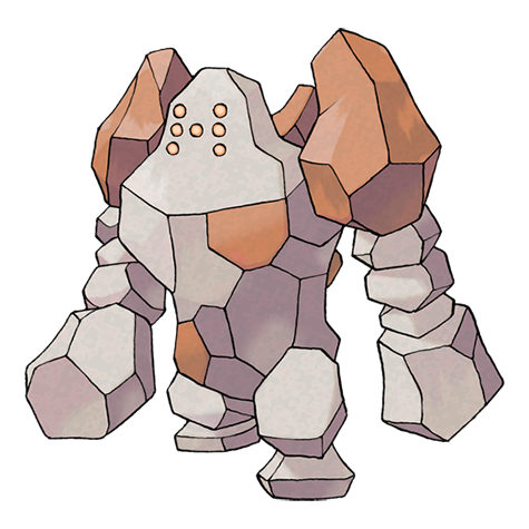 Official Regirock artwork - cute Regirock Pokémon card collector guide