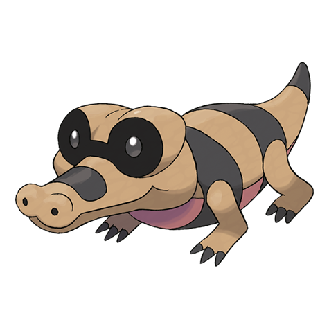 Official Sandile artwork - cute Sandile Pokémon card collector guide