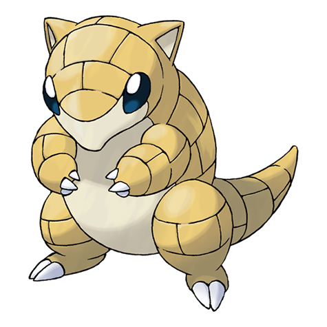 Official Sandshrew artwork - cute Sandshrew Pokémon card collector guide
