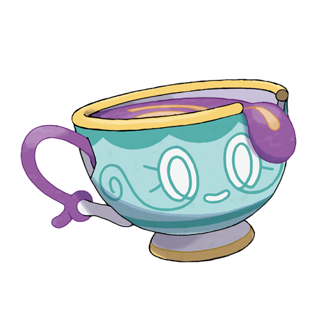 Official Sinistea artwork - cute Sinistea Pokémon card collector guide