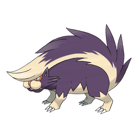 Official Skuntank artwork - cute Skuntank Pokémon card collector guide