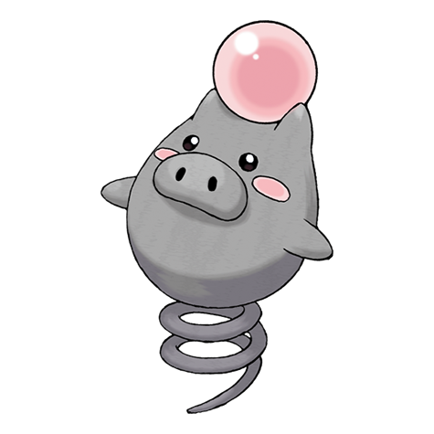 Official Spoink artwork - cute Spoink Pokémon card collector guide