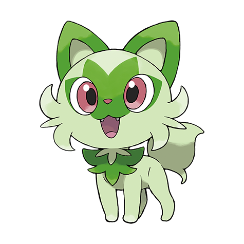 Official Sprigatito artwork - cute Sprigatito Pokémon card collector guide