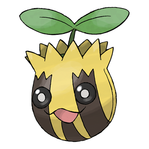 Official Sunkern artwork - cute Sunkern Pokémon card collector guide