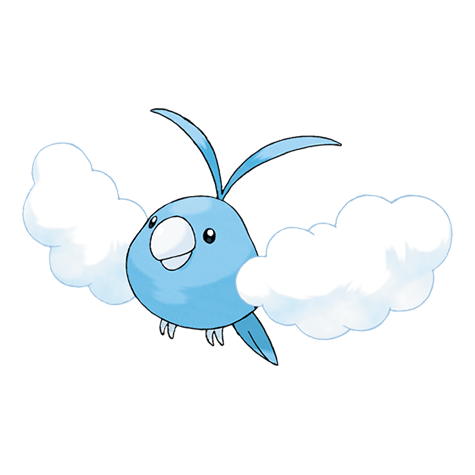 Official Swablu artwork - cute Swablu Pokémon card collector guide