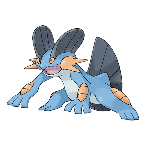 Official Swampert artwork - cute Swampert Pokémon card collector guide